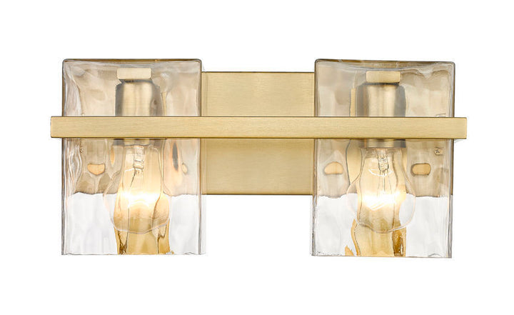 Steel Frame with Clear Rectangular Glass Shade Vanity Light