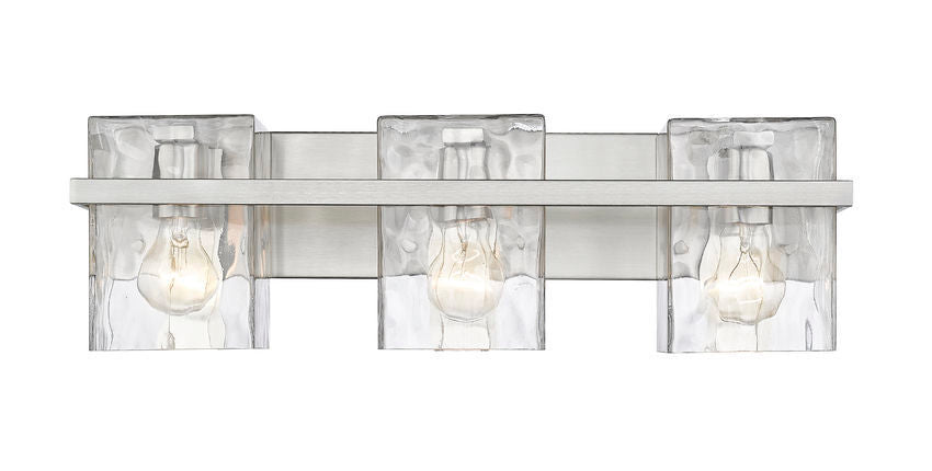 Steel Frame with Clear Rectangular Glass Shade Vanity Light