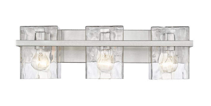 Steel Frame with Clear Rectangular Glass Shade Vanity Light