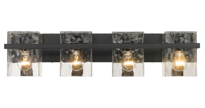 Steel Frame with Clear Rectangular Glass Shade Vanity Light