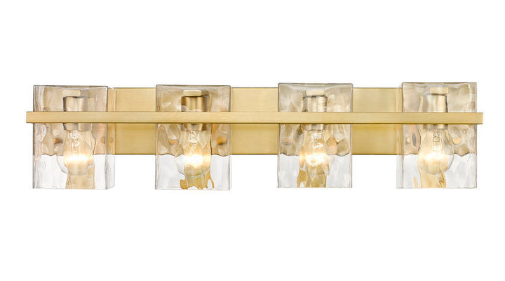 Steel Frame with Clear Rectangular Glass Shade Vanity Light