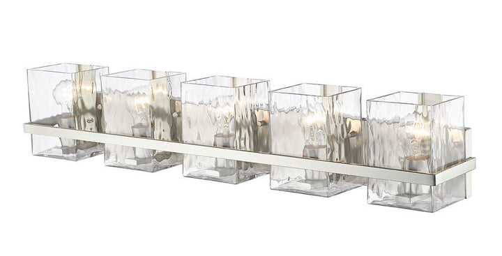 Steel Frame with Clear Rectangular Glass Shade Vanity Light