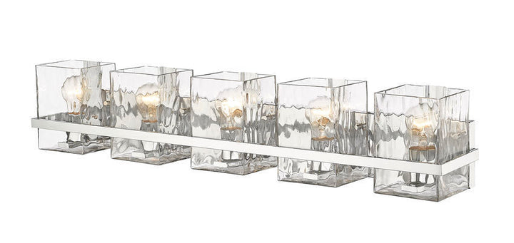 Steel Frame with Clear Rectangular Glass Shade Vanity Light