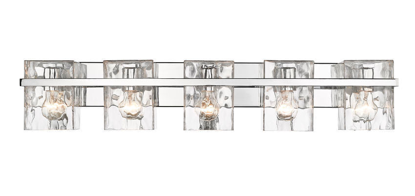 Steel Frame with Clear Rectangular Glass Shade Vanity Light