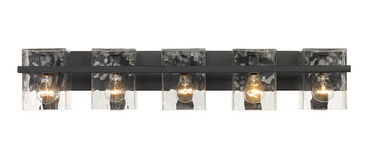 Steel Frame with Clear Rectangular Glass Shade Vanity Light
