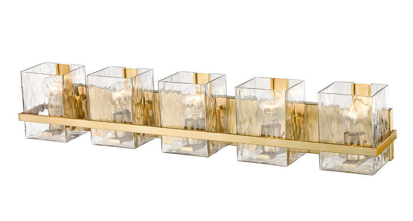 Steel Frame with Clear Rectangular Glass Shade Vanity Light