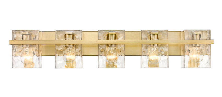 Steel Frame with Clear Rectangular Glass Shade Vanity Light