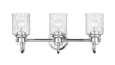 Steel Arch Arm with Clear Seedy Glass Shade Vanity Light - LV LIGHTING
