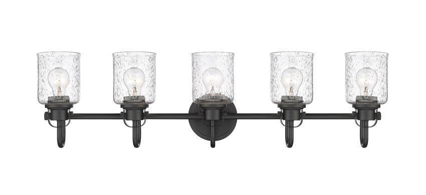 Steel Arch Arm with Clear Seedy Glass Shade Vanity Light - LV LIGHTING