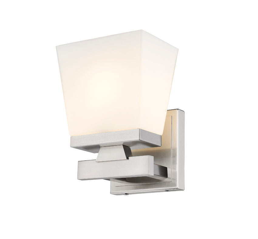 Steel Frame with Glass Shade Wall Sconce