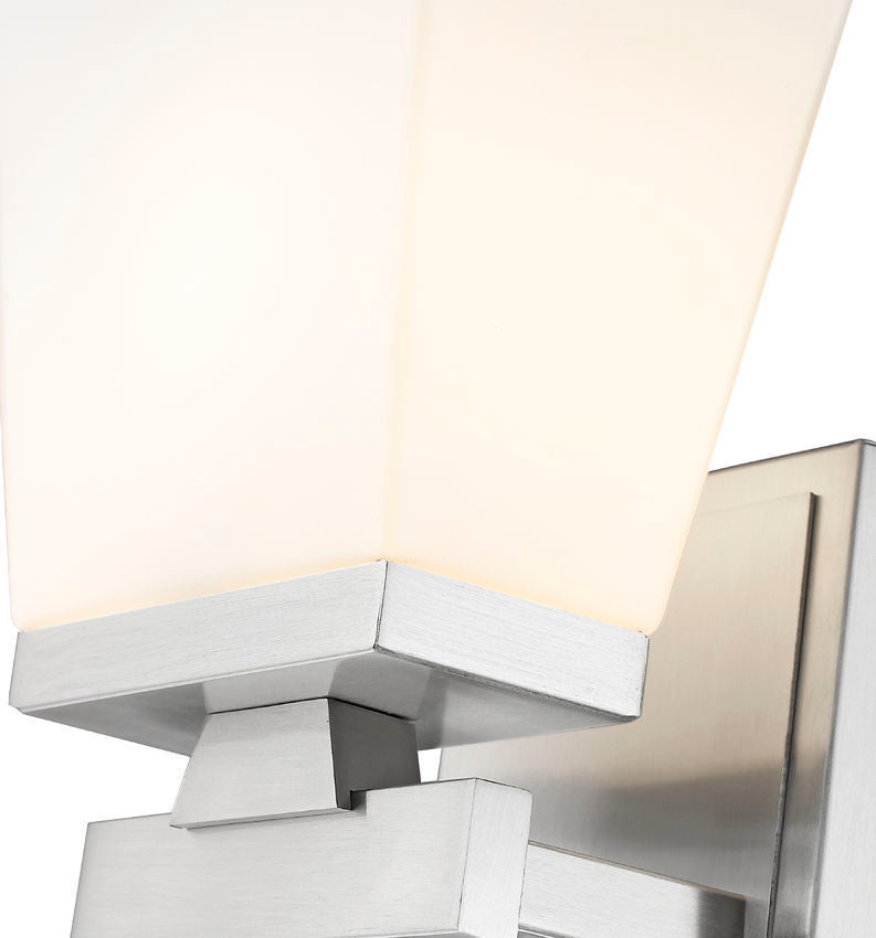 Steel Frame with Glass Shade Wall Sconce