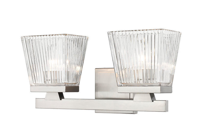 Steel Frame with Glass Shade Vanity Light