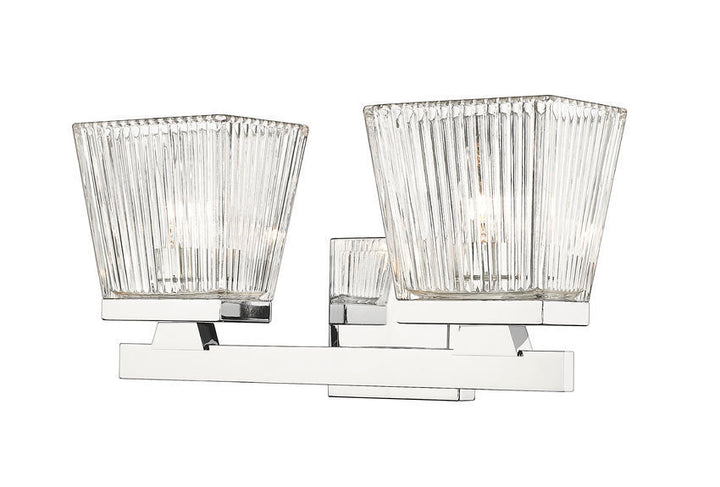 Steel Frame with Glass Shade Vanity Light