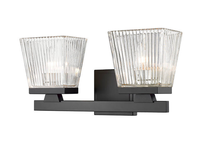 Steel Frame with Glass Shade Vanity Light