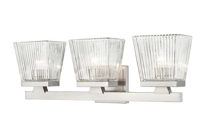 Steel Frame with Glass Shade Vanity Light