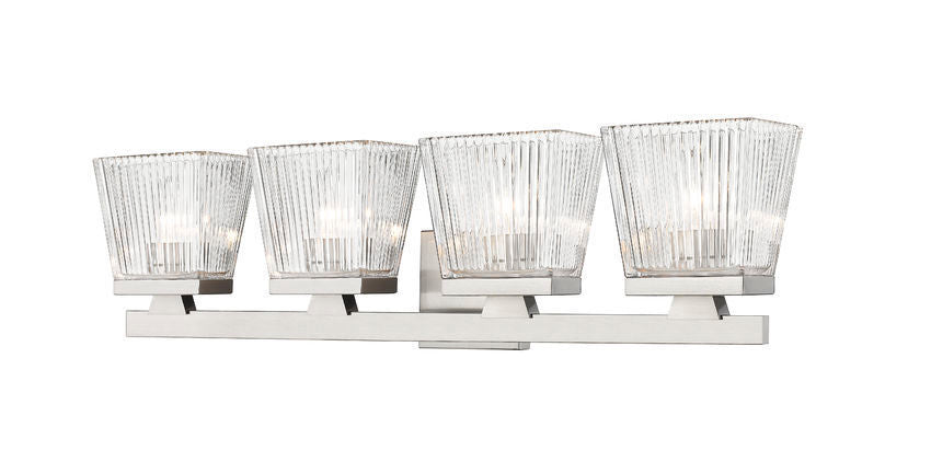 Steel Frame with Glass Shade Vanity Light