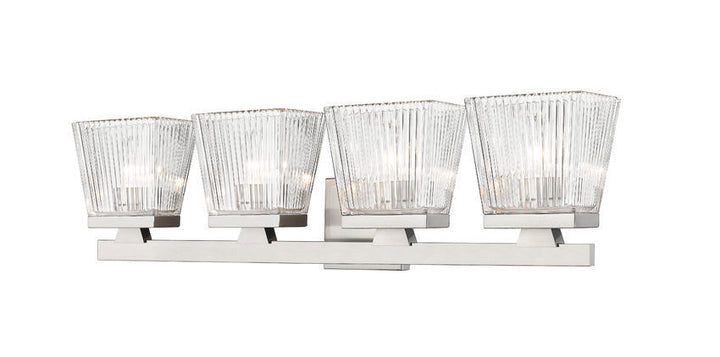 Steel Frame with Glass Shade Vanity Light