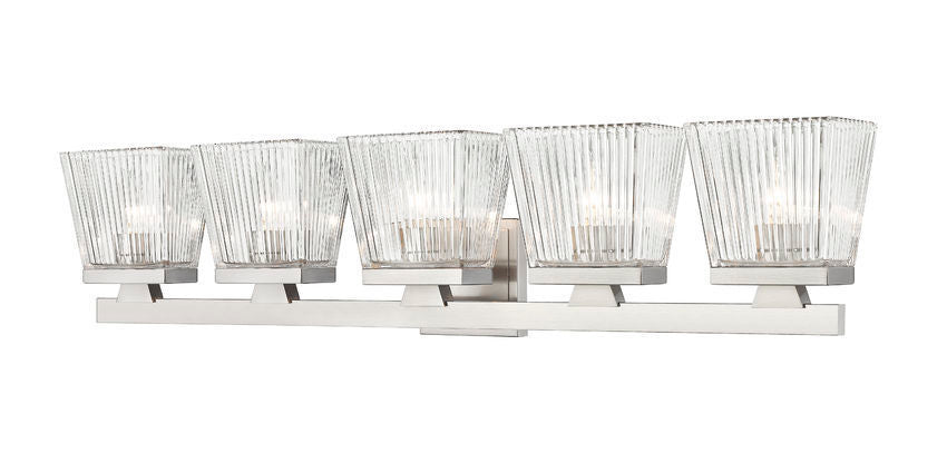 Steel Frame with Glass Shade Vanity Light