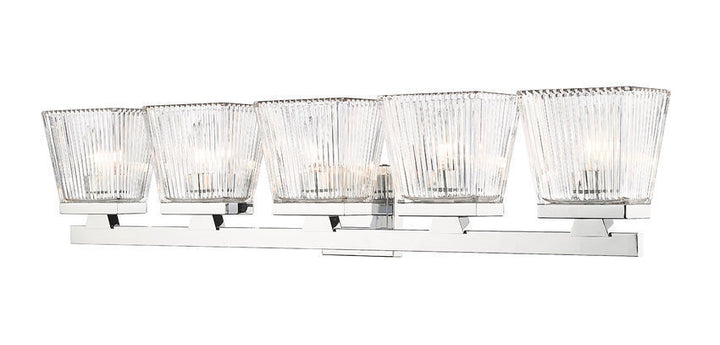 Steel Frame with Glass Shade Vanity Light