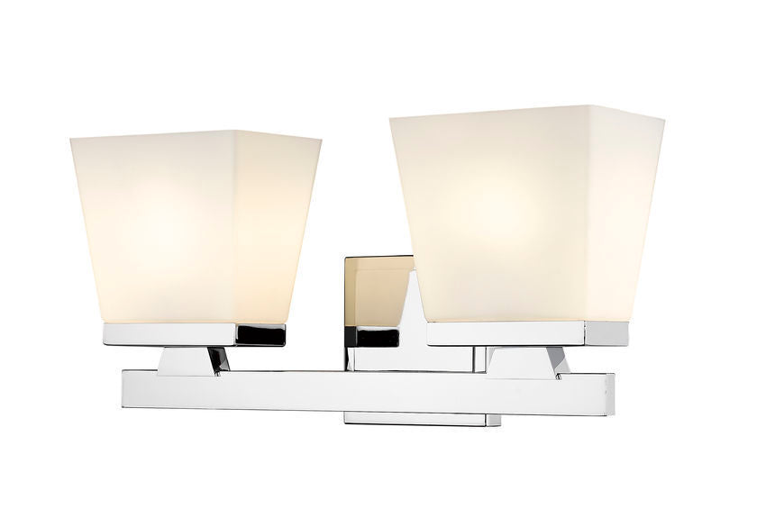 Steel Frame with Glass Shade Vanity Light
