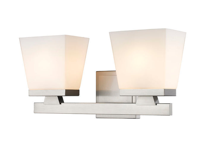 Steel Frame with Glass Shade Vanity Light