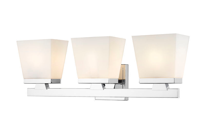 Steel Frame with Glass Shade Vanity Light