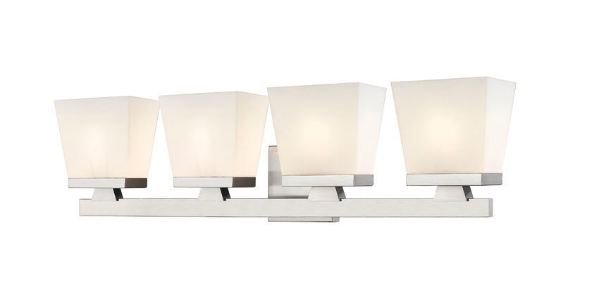 Steel Frame with Glass Shade Vanity Light
