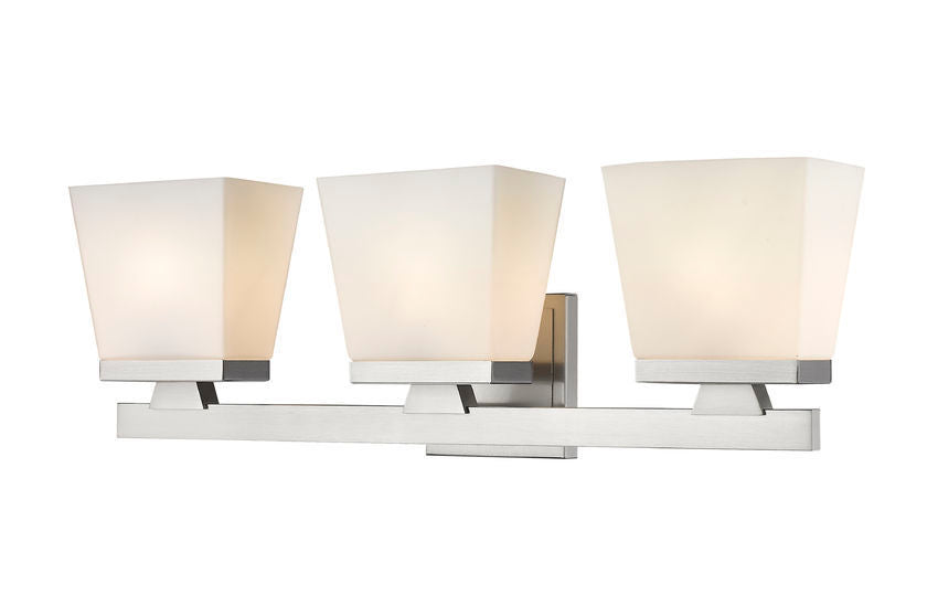 Steel Frame with Glass Shade Vanity Light