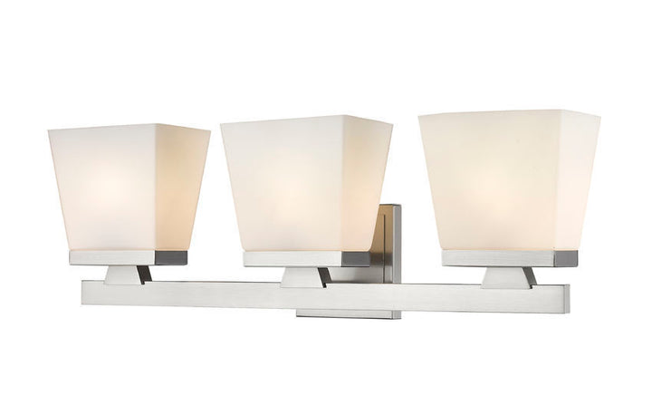 Steel Frame with Glass Shade Vanity Light