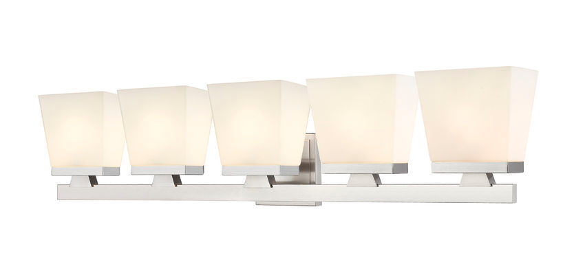 Steel Frame with Glass Shade Vanity Light
