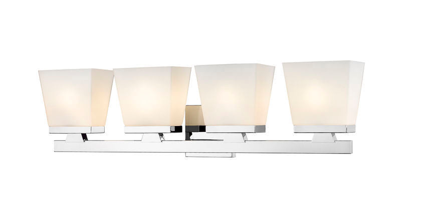 Steel Frame with Glass Shade Vanity Light