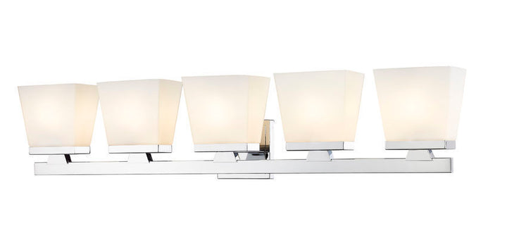Steel Frame with Glass Shade Vanity Light