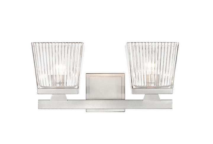Steel Frame with Glass Shade Vanity Light