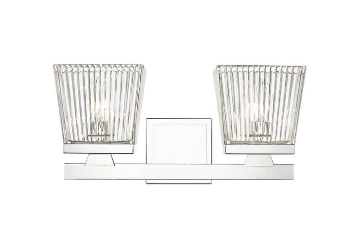 Steel Frame with Glass Shade Vanity Light