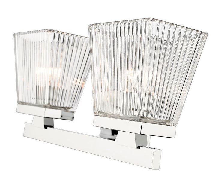 Steel Frame with Glass Shade Vanity Light
