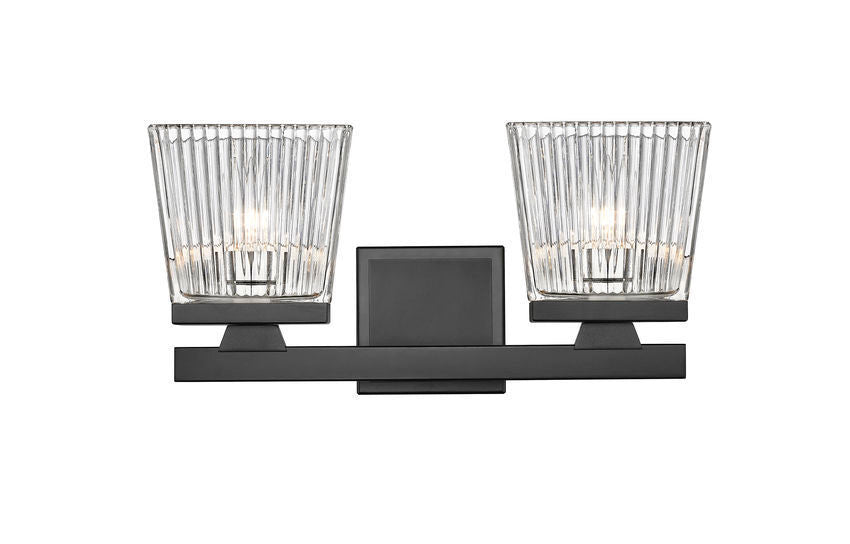 Steel Frame with Glass Shade Vanity Light