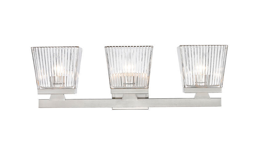 Steel Frame with Glass Shade Vanity Light