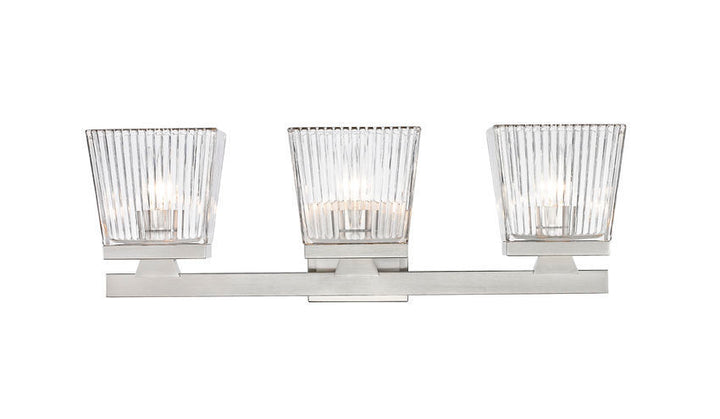 Steel Frame with Glass Shade Vanity Light