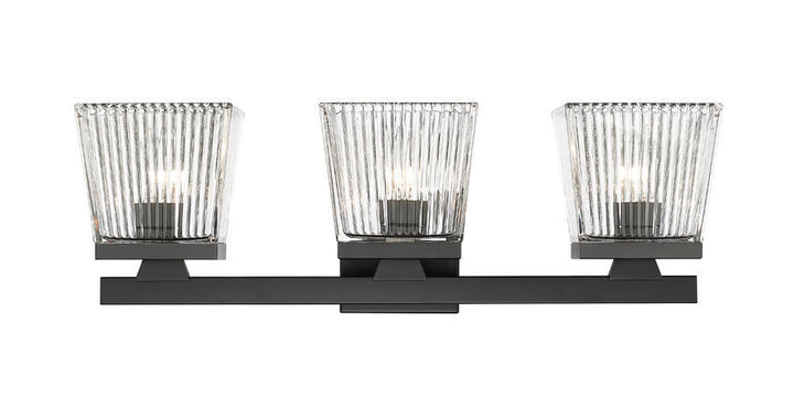 Steel Frame with Glass Shade Vanity Light