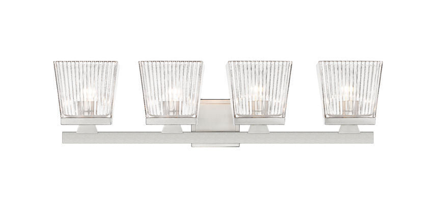 Steel Frame with Glass Shade Vanity Light