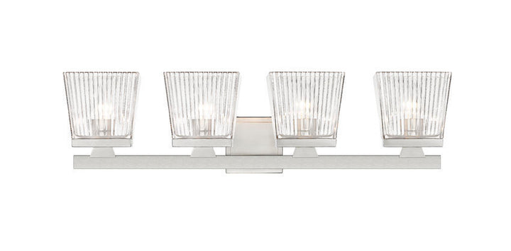 Steel Frame with Glass Shade Vanity Light