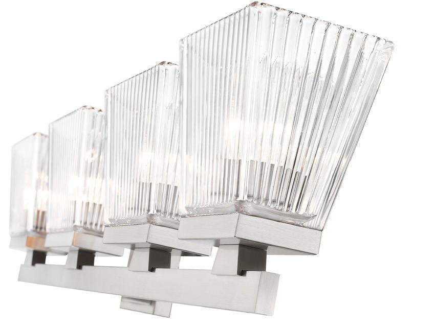 Steel Frame with Glass Shade Vanity Light