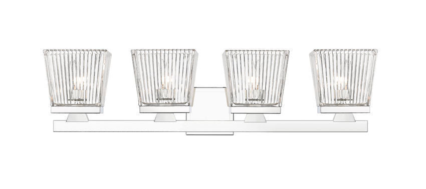 Steel Frame with Glass Shade Vanity Light
