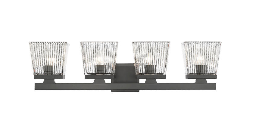 Steel Frame with Glass Shade Vanity Light