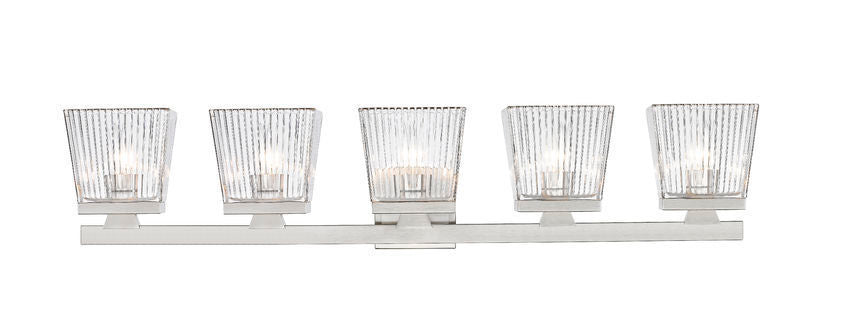 Steel Frame with Glass Shade Vanity Light