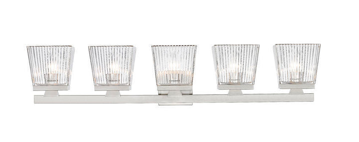Steel Frame with Glass Shade Vanity Light