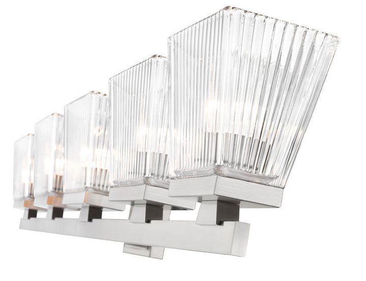 Steel Frame with Glass Shade Vanity Light