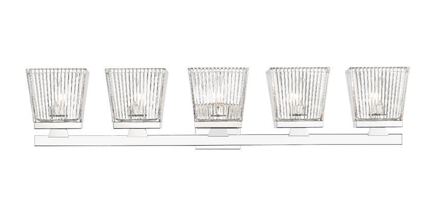 Steel Frame with Glass Shade Vanity Light