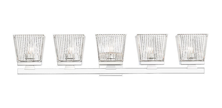 Steel Frame with Glass Shade Vanity Light