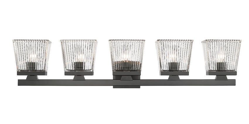 Steel Frame with Glass Shade Vanity Light